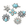 6Pcs 6 Style Alloy Pendants FIND-TA0003-60-10