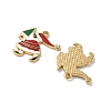 304 Stainless Steel Enamel Pendants STAS-L300-012G-11-2
