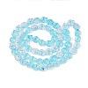 Electroplate Transparent Glass Beads Strands EGLA-Q136-02A-10-2