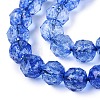 Crackle Transparent Glass Beads Strands GLAA-Q108-02A-02-3