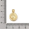 Brass Clear Cubic Zirconia Enamel Pendants KK-E799-03G-3