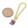 Owl Alloy Pendants Decorations HJEW-JM01865-3