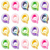20Pcs UV Plating Opaque Acrylic European Beads OACR-TADJ0001-16Q-2