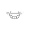 304 Stainless Steel & 316 Surgical Stainless Steel Nipple Rings WG3B98F-12-1