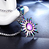 304 Stainless Steel Sun Pendant Box Chain Necklaces for Men FS-WG74900-02-1
