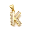 Rack Plating Brass Micro Pave Cubic Zirconia Pendants KK-L226-100G-K-1