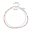 Faceted Glass Beaded Necklaces X-NJEW-JN02553-04-4