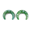 Christmas UV Plating Printed Opaque Acrylic Beads MACR-N018-07C-1