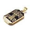 Tarot 304 Stainless Steel Enamel Pendants STAS-M119-09G-G-3