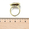 Heart Brass Natural Tiger Eye Finger Rings RJEW-D304-01G-D-3