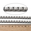 7MM 304 Stainless Steel Textured Box Chain Necklaces NJEW-P358-01P-5