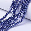 Electroplate Glass Beads Strands EGLA-A044-P6mm-A07-1