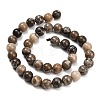 Natural Fossil Coral Beads Strands G-C288-A01-10mm-4