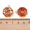 Opaque Resin & Glitter Powder Pendants RE-CBA0127-02-3