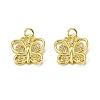 Brass Micro Pave Cubic Zirconia Charms KK-E068-VB284-2