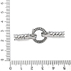 Ring Brass Micro Pave Clear Cubic Zirconia Fold Over Clasps KK-Z143-12P-3