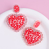 Valentine's Day Acrylic Dangle Stud Earrings FS-WG3830D-02-1