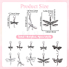 40Pcs 10 Styles Alloy Dragonfly Pendant Decorations HJEW-BM00039-2