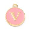 Golden Plated Alloy Enamel Charms ENAM-Q437-14V-1