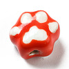 Handmade Printed Porcelain Beads X1-PORC-F005-02C-2