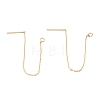 Brass Stud Earring Findings KK-K251-04G-1