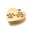 304 Stainless Steel Rhinestone Pendants STAS-R159-55G-3