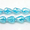 Electroplate Glass Beads Strands EGLA-D015-15x10mm-M-2