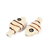 Hand Painted Fish Shaped Porcelain Beads PORC-N013-06I-2
