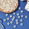 ABS Plastic Imitation Pearl Rondelle Large Hole European Beads X-MACR-S256-A41-5