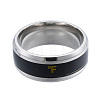 201 Stainless Steel Fahrenheit Scale Pattern Finger Ring for Women RJEW-N043-20P-2