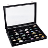 MDF Covered with PU Leather Jewelry Display Cases with Visible Window ODIS-WH0007-93-1