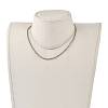 Faceted Rondelle Glass Beaded Necklaces NJEW-JN03004-06-4