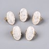 Natural Quartz Crystal Stretch Finger Rings RJEW-N055-01F-1