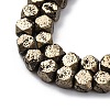 Electroplated Natural Lava Rock Beads Strands G-A256-C01-01E-2