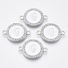 Alloy Enamel Links Connectors ENAM-TAC0003-01S-04G-1