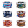 Elecrelive 6 Rolls 6 Colors Segment Dyed Polyester Thread OCOR-EL0001-01A-10