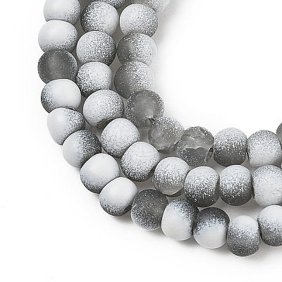 Frosted Crackle Glass Beads X1-GLAA-U001-4mm-M06-1