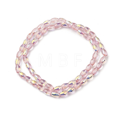 Transparent Electroplate Glass Beads Strands EGLA-I017-01-AB02-1