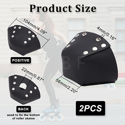 PVC Leather Roller Skate Toe Guard FIND-WH0013-64A-1
