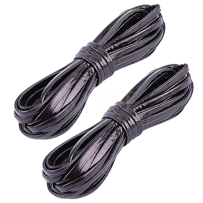 2 Bundles Flat PU Leather Braided Cord OCOR-CL0001-18B-1
