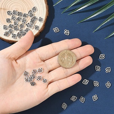 50Pcs Tibetan Style Alloy Pendants FIND-YW0009-56-1