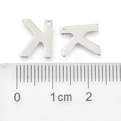 Tarnish Resistant 304 Stainless Steel Letter Charms STAS-O072-K-1