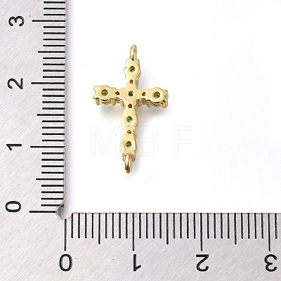 Brass Pave Cubic Zirconia Connctor Charms KK-M101-03C-G01-1