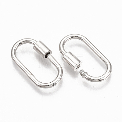 Brass Screw Carabiner Lock Charms X-KK-T047-07P-1