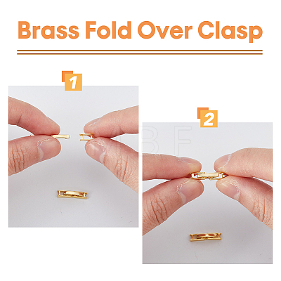 SUPERFINDINGS 12Pcs Eco-Friendly Brass Watch Band Clasps KK-FH0007-19-1