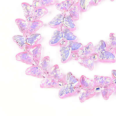 Transparency Electroplate Glass Beads Strands GLAA-T023-39A-04-1