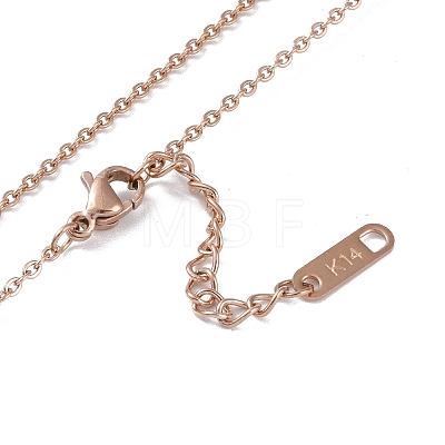 Ion Plating(IP) 304 Stainless Steel Cable Chain Necklaces NJEW-G081-07-1