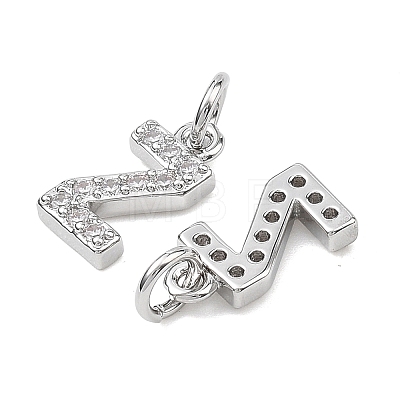 SHEGRACE Brass Micro Pave Clear Cubic Zirconia Pendants XGRQ29809-394P-Z-1