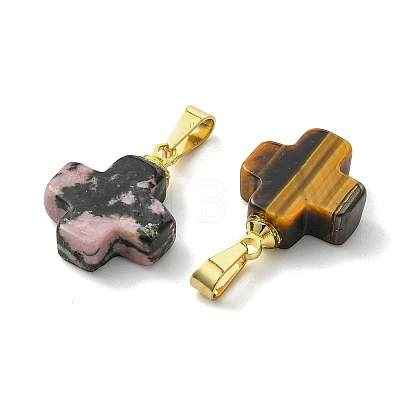 Natural Mixed Stone Pendants PALLOY-JF05633-1