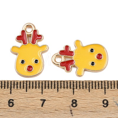 Christmas Alloy Enamel Pendants FIND-I067-02KCG-02A-1